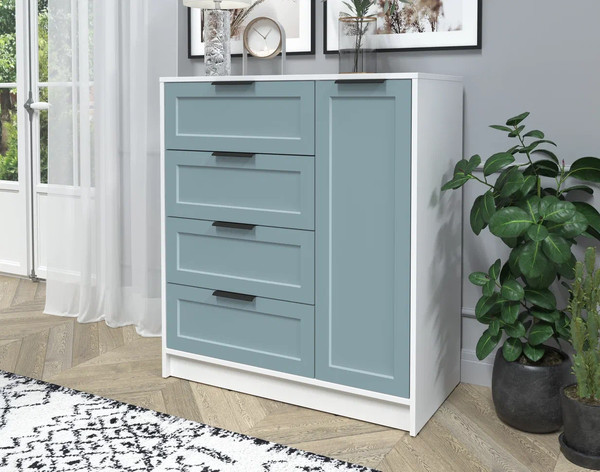 Изображение товара Тумба Интерлиния Концепт Тренд КТ-Т90 (белый платинум/океан)