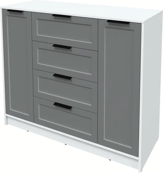 Изображение товара Тумба Интерлиния Концепт Тренд КТ-Т120 (белый платинум/серый)