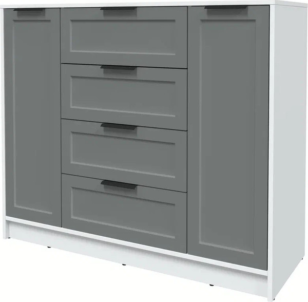 Изображение товара Тумба Интерлиния Концепт Тренд КТ-Т120 (белый платинум/серый)