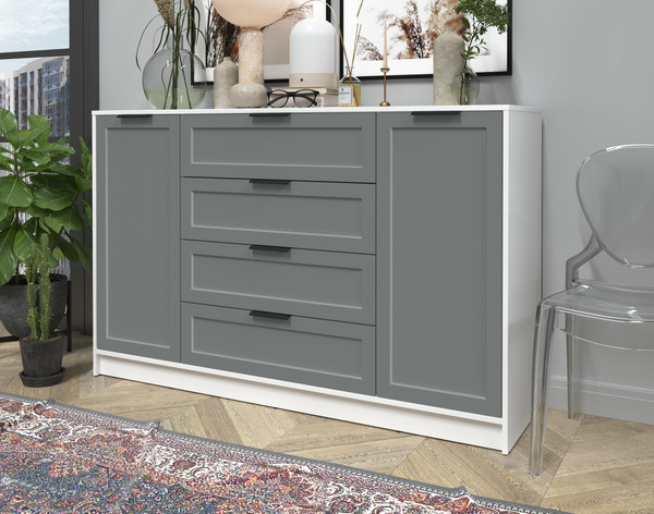 Изображение товара Тумба Интерлиния Концепт Тренд КТ-Т160 (белый платинум/серый)