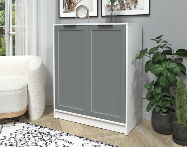 Изображение товара Тумба Интерлиния Концепт Тренд КТ-Т84 (белый платинум/серый)