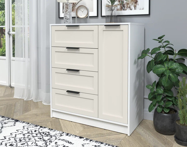 Изображение товара Тумба Интерлиния Концепт Тренд КТ-Т90 (белый платинум/кашемир)