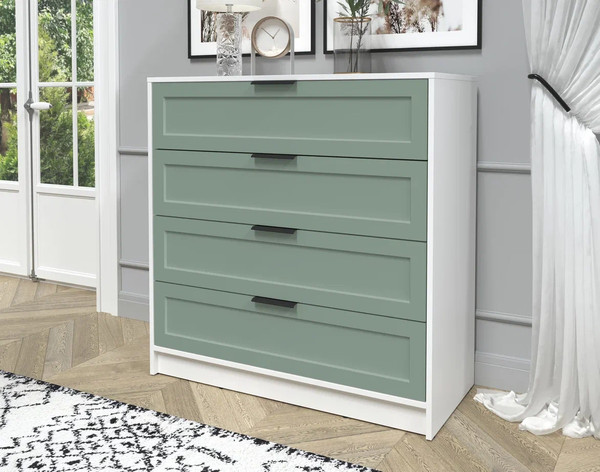 Изображение товара Комод Интерлиния Концепт Тренд КТ-К100 (белый платинум/мята)