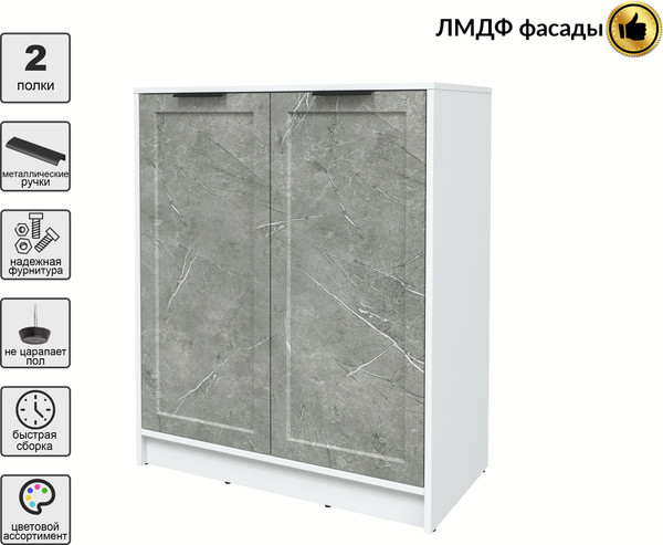 Изображение товара Тумба Интерлиния Концепт Тренд КТ-Т84 (белый платинум/керамика)