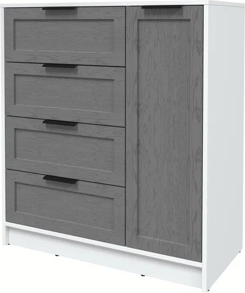 Изображение товара Тумба Интерлиния Концепт Тренд КТ-Т90 (белый платинум/дуб серый)