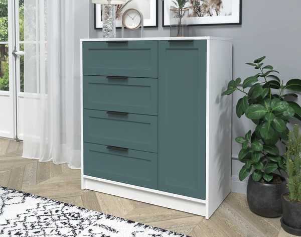 Изображение товара Тумба Интерлиния Концепт Тренд КТ-Т90 (белый платинум/верде)