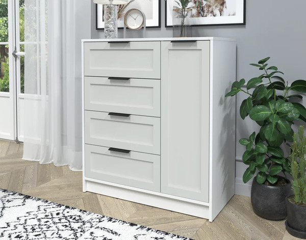 Изображение товара Тумба Интерлиния Концепт Тренд КТ-Т90 (белый платинум/грей)