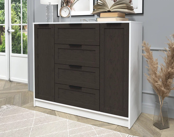 Изображение товара Тумба Интерлиния Концепт Тренд КТ-Т120 (белый платинум/дуб английский)