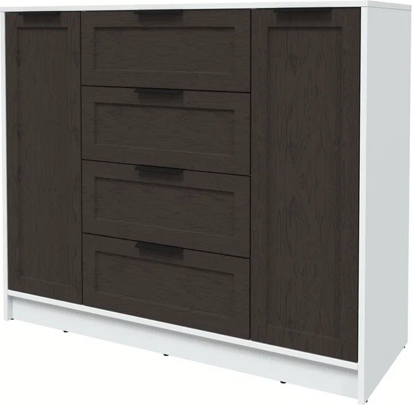 Изображение товара Тумба Интерлиния Концепт Тренд КТ-Т120 (белый платинум/дуб английский)