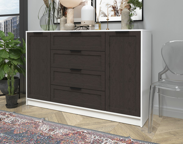 Изображение товара Тумба Интерлиния Концепт Тренд КТ-Т160 (белый платинум/дуб английский)