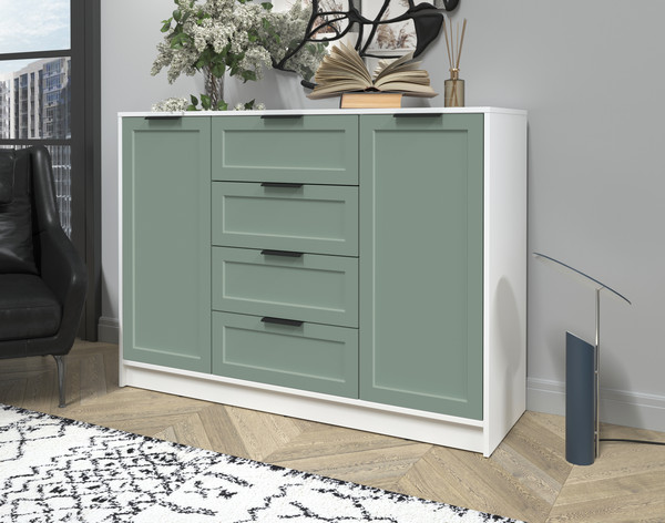 Изображение товара Тумба Интерлиния Концепт Тренд КТ-Т140 (белый платинум/мята)