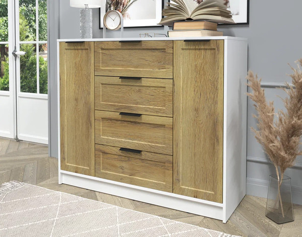 Изображение товара Тумба Интерлиния Концепт Тренд КТ-Т120 (белый платинум/дуб вотан)