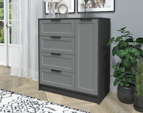 Изображение товара Тумба Интерлиния Концепт Тренд КТ-Т90 (антрацит/серый)