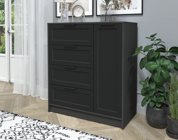 Изображение товара Тумба Интерлиния Концепт Тренд КТ-Т90 (антрацит/черный)