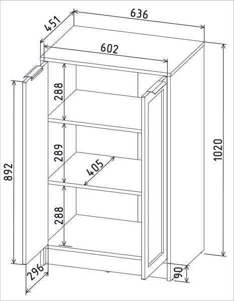 Изображение товара Тумба Интерлиния Концепт Тренд КТ-Т64 (белый платинум/белый)