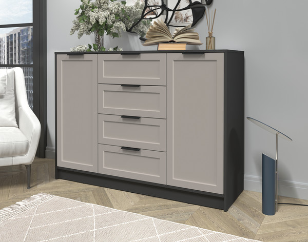 Изображение товара Тумба Интерлиния Концепт Тренд КТ-Т140 (антрацит/луна)