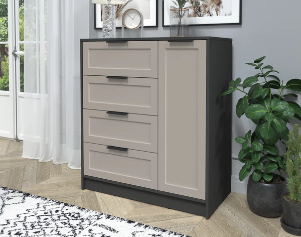 Изображение товара Тумба Интерлиния Концепт Тренд КТ-Т90 (антрацит/луна)