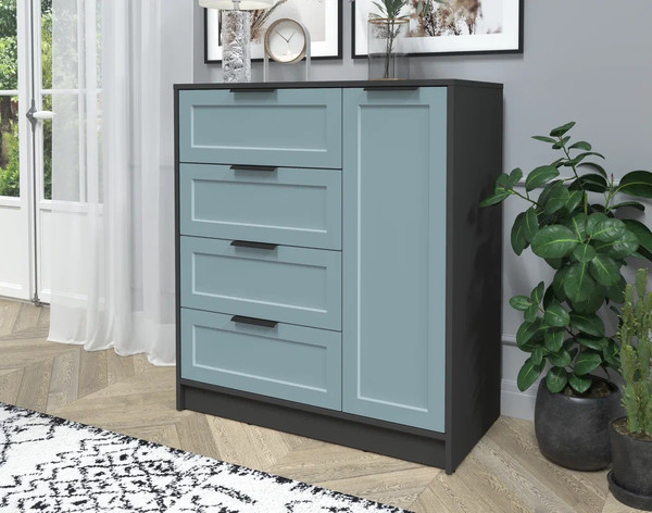 Изображение товара Тумба Интерлиния Концепт Тренд КТ-Т90 (антрацит/океан)