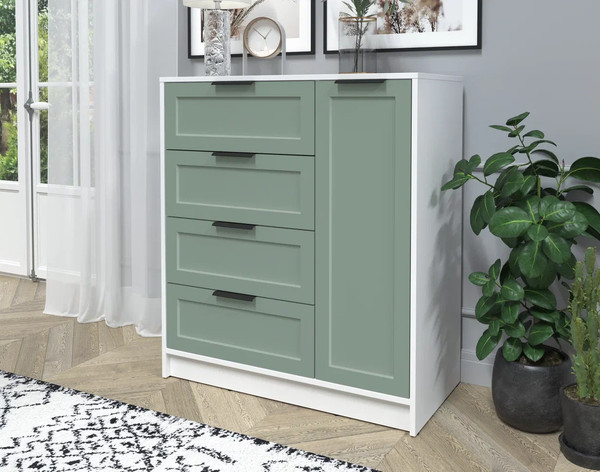 Изображение товара Тумба Интерлиния Концепт Тренд КТ-Т90 (белый платинум/мята)