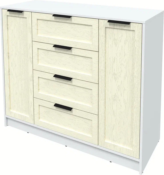 Изображение товара Тумба Интерлиния Концепт Тренд КТ-Т120 (белый платинум/дуб снежный)