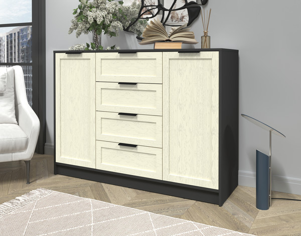 Изображение товара Тумба Интерлиния Концепт Тренд КТ-Т140 (антрацит/дуб снежный)