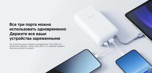 Изображение товара Портативное зарядное устройство Xiaomi Power Bank 20000mAh /  BHR9740GL