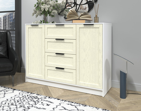 Изображение товара Тумба Интерлиния Концепт Тренд КТ-Т140 (белый платинум/дуб снежный)