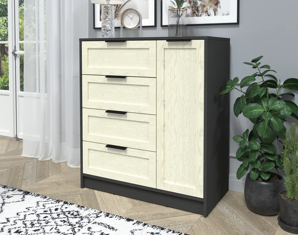 Изображение товара Тумба Интерлиния Концепт Тренд КТ-Т90 (антрацит/дуб снежный)