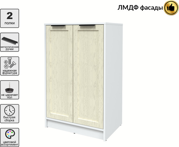 Изображение товара Тумба Интерлиния Концепт Тренд КТ-Т64 (белый платинум/дуб снежный)