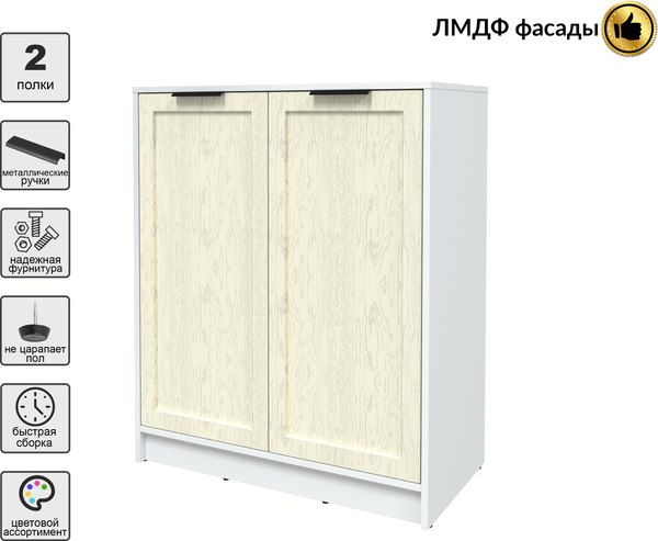 Изображение товара Тумба Интерлиния Концепт Тренд КТ-Т84 (белый платинум/дуб снежный)