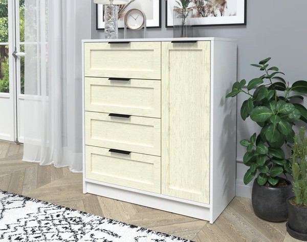 Изображение товара Тумба Интерлиния Концепт Тренд КТ-Т90 (белый платинум/дуб снежный)