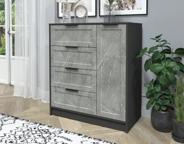 Изображение товара Тумба Интерлиния Концепт Тренд КТ-Т90 (антрацит/керамика)