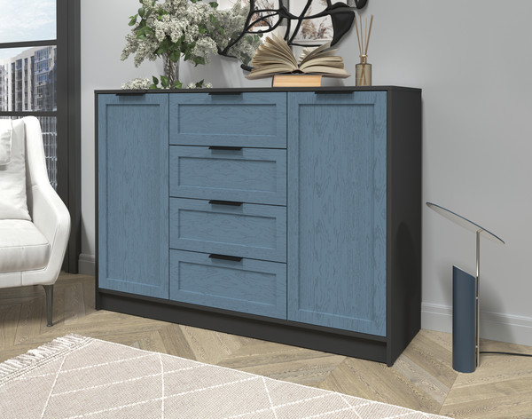 Изображение товара Тумба Интерлиния Концепт Тренд КТ-Т140 (антрацит/дуб лазурный)