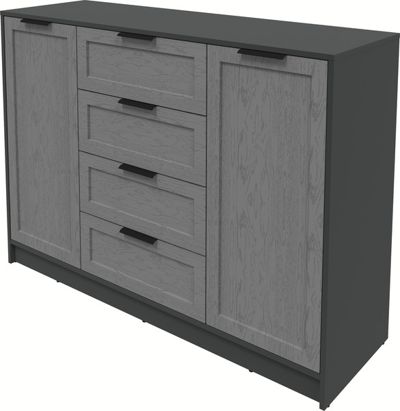 Изображение товара Тумба Интерлиния Концепт Тренд КТ-Т140 (антрацит/дуб серый)