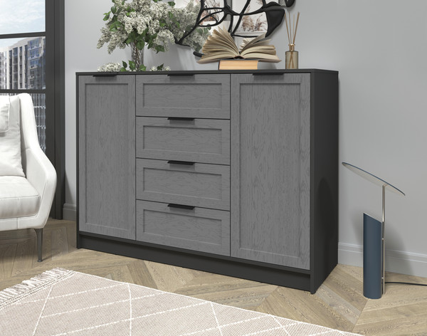 Изображение товара Тумба Интерлиния Концепт Тренд КТ-Т140 (антрацит/дуб серый)