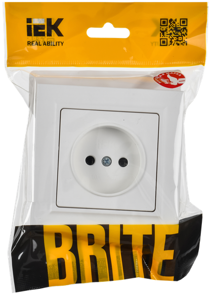 Изображение товара Розетка IEK Brite BR-R10-10-K91-F (арктический белый)