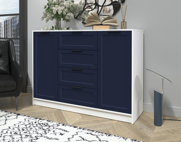 Изображение товара Тумба Интерлиния Концепт Тренд КТ-Т140 (белый платинум/индиго)