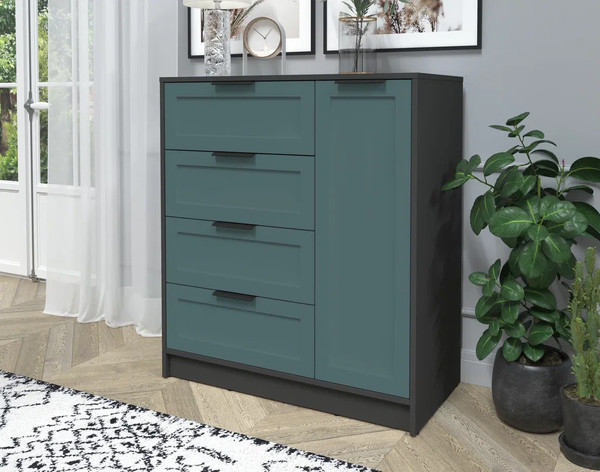 Изображение товара Тумба Интерлиния Концепт Тренд КТ-Т90 (антрацит/верде)