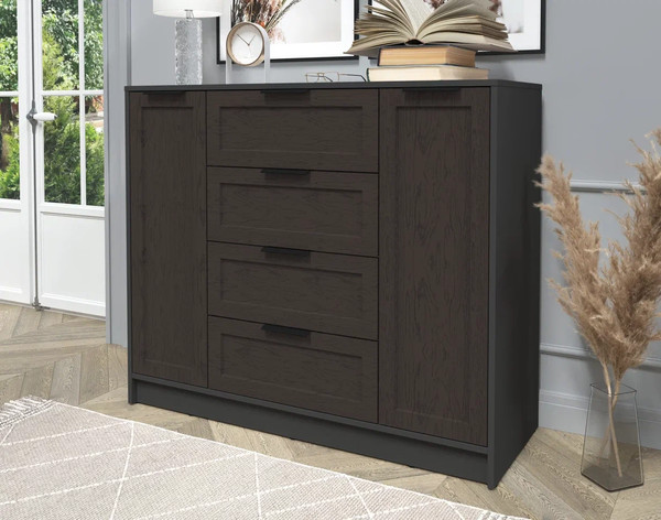 Изображение товара Тумба Интерлиния Концепт Тренд КТ-Т120 (антрацит/дуб английский)