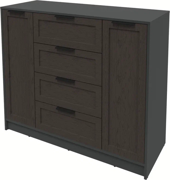 Изображение товара Тумба Интерлиния Концепт Тренд КТ-Т120 (антрацит/дуб английский)