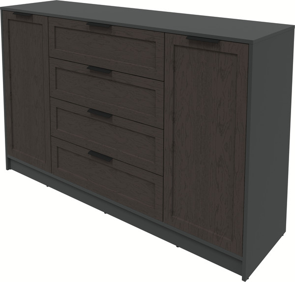 Изображение товара Тумба Интерлиния Концепт Тренд КТ-Т160 (антрацит/дуб английский)