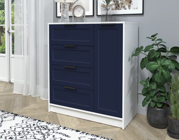 Изображение товара Тумба Интерлиния Концепт Тренд КТ-Т90 (белый платинум/индиго)