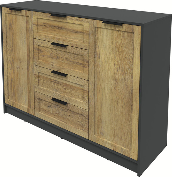 Изображение товара Тумба Интерлиния Концепт Тренд КТ-Т140 (антрацит/дуб вотан)