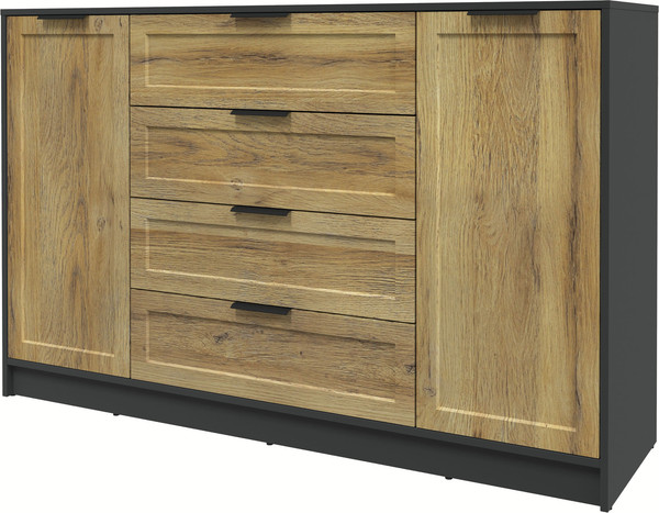 Изображение товара Тумба Интерлиния Концепт Тренд КТ-Т160 (антрацит/дуб вотан)