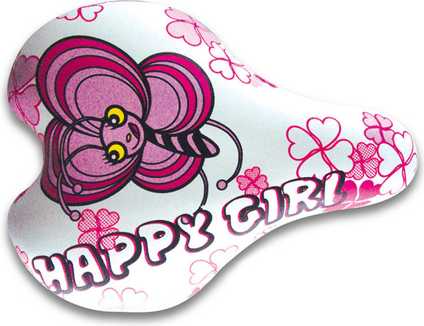 Изображение товара Сиденье для велосипеда DDK 1216 Happy girl (белый/розовый)