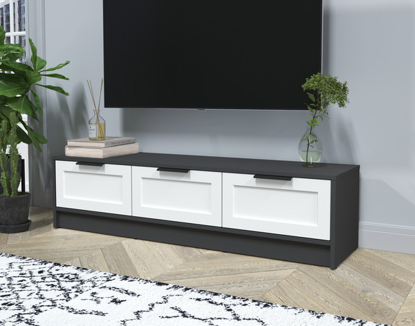 Изображение товара Тумба Интерлиния ТВ Концепт Тренд КТ-ТВ3-35 (антрацит/белый)