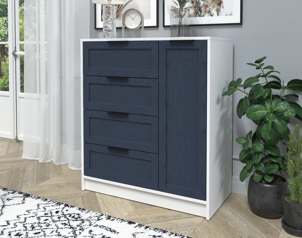 Изображение товара Тумба Интерлиния Концепт Тренд КТ-Т90 (белый платинум/дуб королевский)