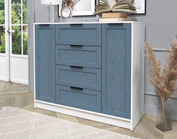 Изображение товара Тумба Интерлиния Концепт Тренд КТ-Т120 (белый платинум/дуб лазурный)