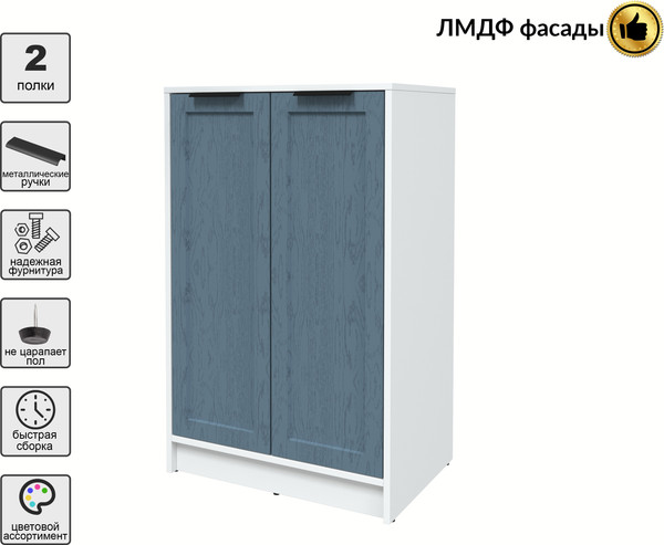 Изображение товара Тумба Интерлиния Концепт Тренд КТ-Т64 (белый платинум/дуб лазурный)