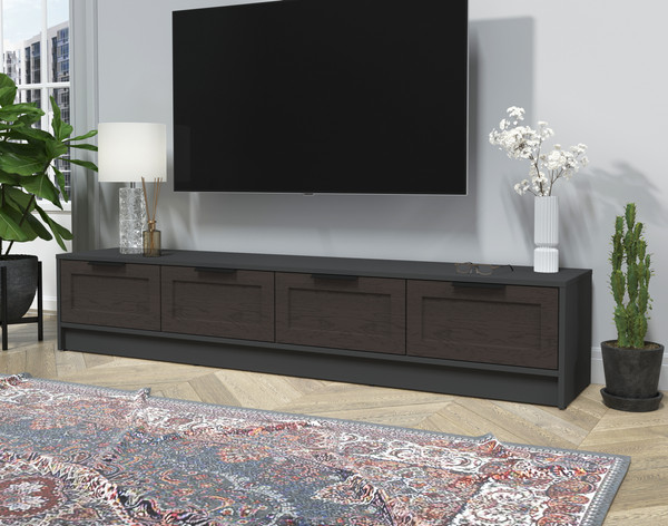 Изображение товара Тумба Интерлиния ТВ Концепт Тренд КТ-ТВ4-35 (антрацит/дуб английский)